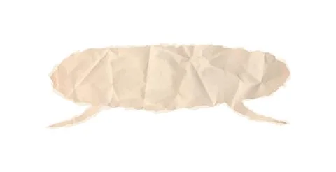 Oval double speech bubble with crumpled paper teture. Vintage parchment school Stock Illustration