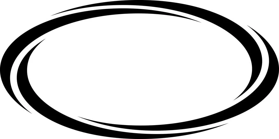 Oval ellipse banner frames, borders Stock Illustration