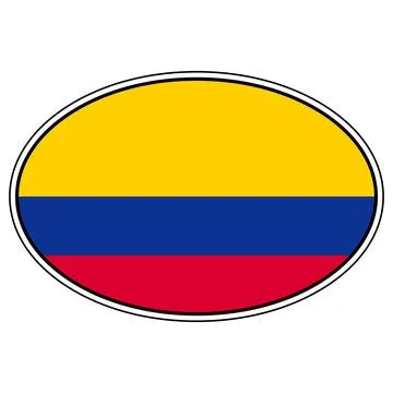 Oval emblem Ecuador flag vector graphic national identity symbol Illustrazione stock