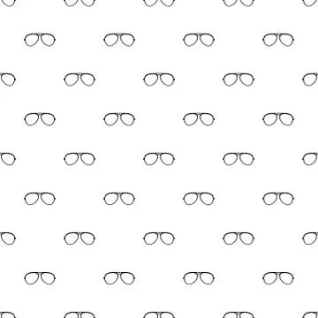 Oval eyeglasses pattern seamless vector Stock Illustration