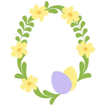 Oval Frame border copy space Template Stock Illustration