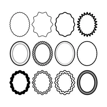 Oval Frame Border for Elegant Decorative Designs Stock Illustration