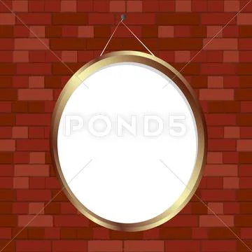Oval frame Stock Illustration
