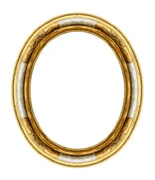Oval frame isolated on white Stock Photos
