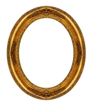 Oval frame isolated on white Stock Photos