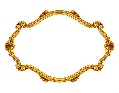 Oval frame isolated on white Stock Photos