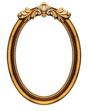 Oval frame isolated on white Stock Photos