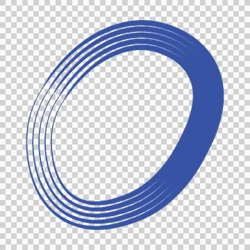 Oval Frame Made Of Curved Lines Enclosing Curves Abstract Ilustración de archivo