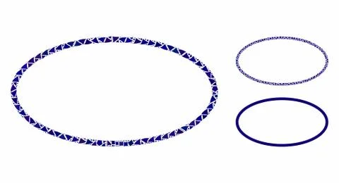 Oval frame Mosaic Icon of Bumpy Elements 스톡 일러스트