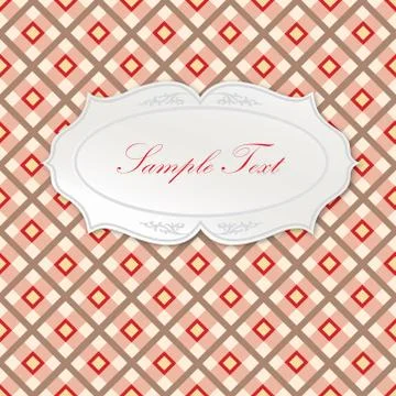 Oval frame. Seamless tartan pattern Square geometric background Illustrazione stock