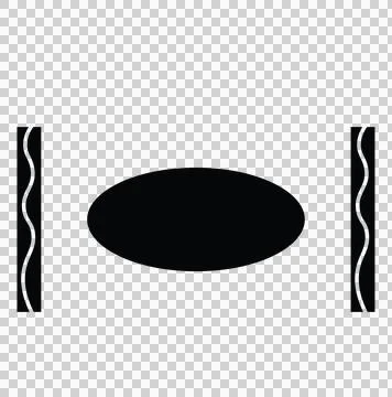 Oval Frame With Side Borders Stock Illustration