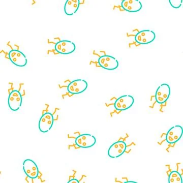 Oval geometric shape character vector seamless pattern 库存插图