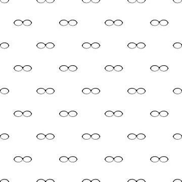 Oval glasses pattern seamless vector Stock Illustration