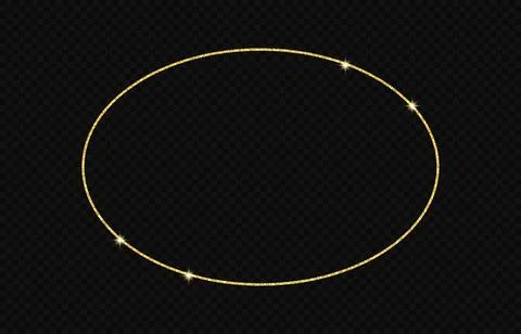 Oval glitter frame illustration Stock Illustration