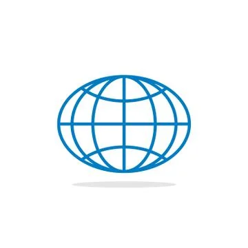 Oval Globe Logo Template Illustration Design. EPS 10. Stock Illustration