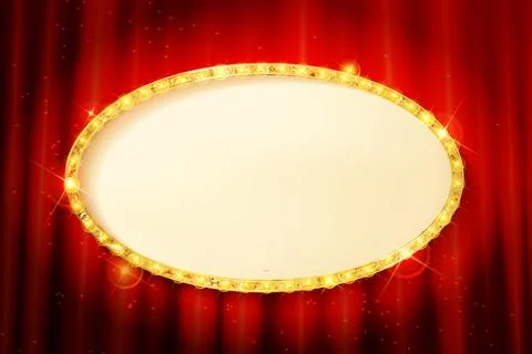 Oval Golden frame Stock Illustration