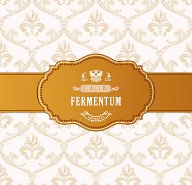 Oval golden frame vector. Luxury packing in art deco style. A place for Stock Illustration