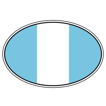 Oval Guatemala flag sticker vector patriotic national emblem design Stock Illustration