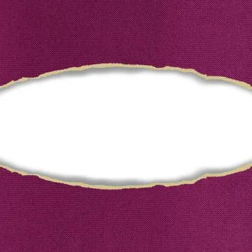 Oval hole ripped in fabric background 스톡 일러스트