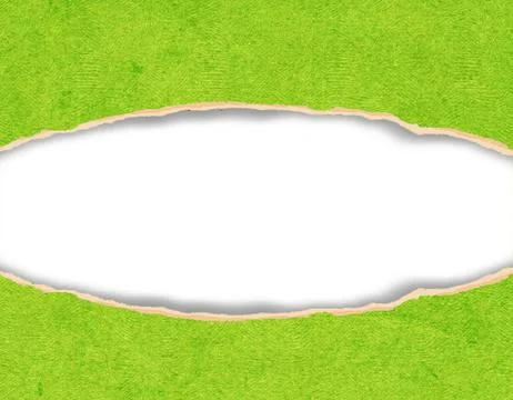 Oval hole ripped in sheets Stock Illustration