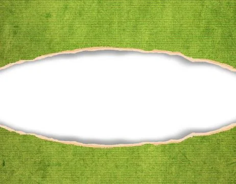 Oval hole ripped in sheets Stock Illustration
