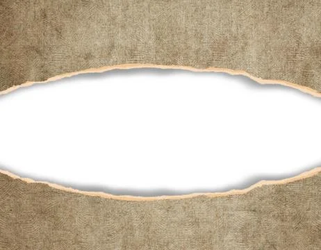 Oval hole ripped in sheets Stock Illustration