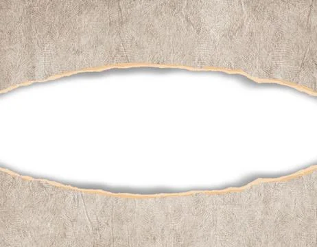 Oval hole ripped in sheets Stock Illustration