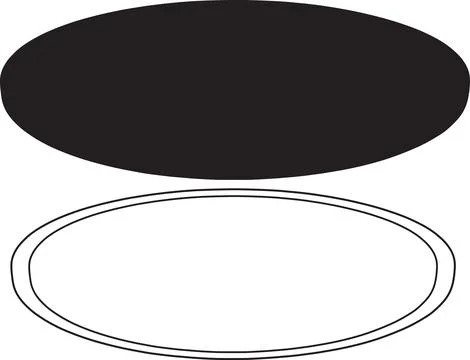 Oval label shapes and frames for product branding and circular badge design.. Stock Illustration