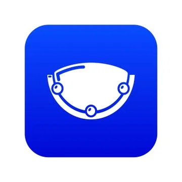 Oval lamp icon blue vector 스톡 일러스트
