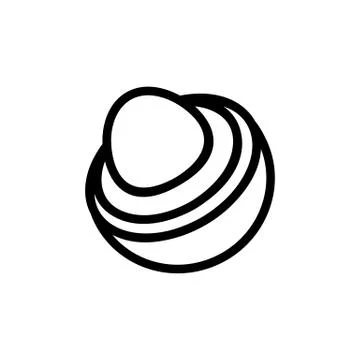 Oval lip balm side view icon vector outline illustration Stock Illustration