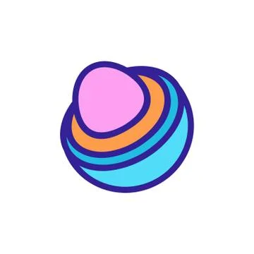 Oval lip balm side view icon vector outline illustration Stock Illustration