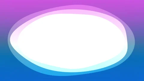 Oval liquid frame animation, colourful abstract waves on a white background Stock Footage 143734237