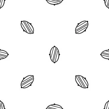 Oval mirror frame pattern seamless black Illustrazione stock