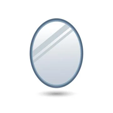 Oval Mirror Reflection Stock Illustration