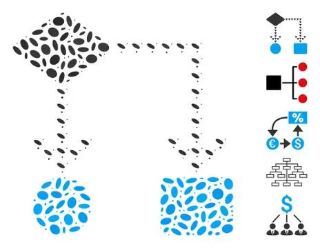 Oval Mosaic Algorithm Flowchart Stock Illustration