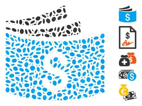 Oval Mosaic Checkbook Illustrazione stock