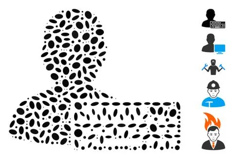 Oval Mosaic Coder 스톡 일러스트