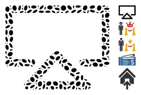 Oval Mosaic Data Entry Stock Illustration