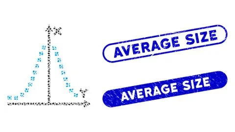 Oval Mosaic Gauss Plot with Scratched Average Size Watermarks Ilustración de archivo