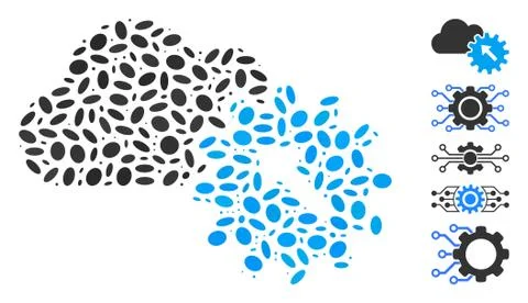 Oval Mosaic Integration Illustrazione stock