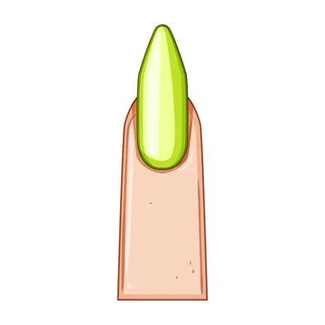 Oval nail shape cartoon vector illustration Stock Illustration