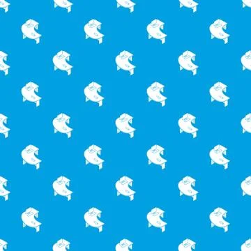 Oval office table pattern vector seamless blue Stock Illustration