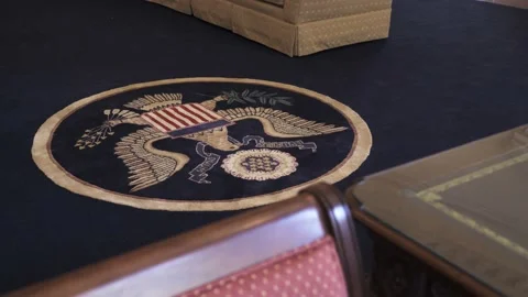 Oval Office In Washington DC View From Resolute Desk Stockbeeldmateriaal 163611623