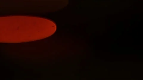 Oval orange flare bokeh blinking on black for overlay effect, bokeh blinking 4k Stock Footage 234405265