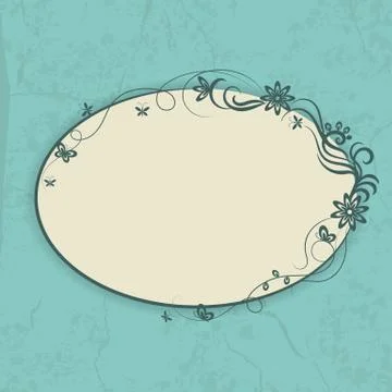 Oval ornamental frame Stock Illustration