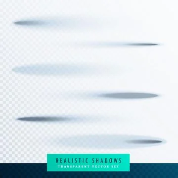 Oval paper transparent shadow effect set Stock Illustration