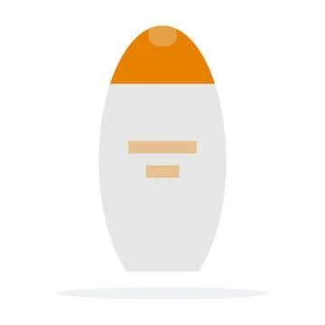 Oval plastic cosmetic container vector flat material design isolated object on Stock Illustration