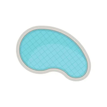 Oval pool plan. View from above. Vector illustration. Illustrazione stock