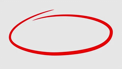 Oval red frame on transparent background. 動画素材 301385409