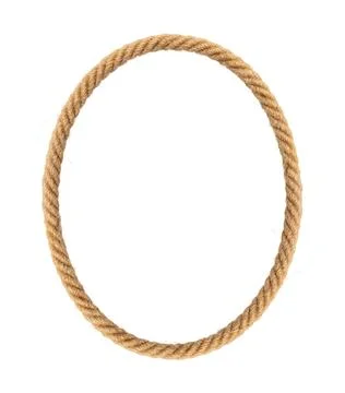 Oval rope frame Stock Photos